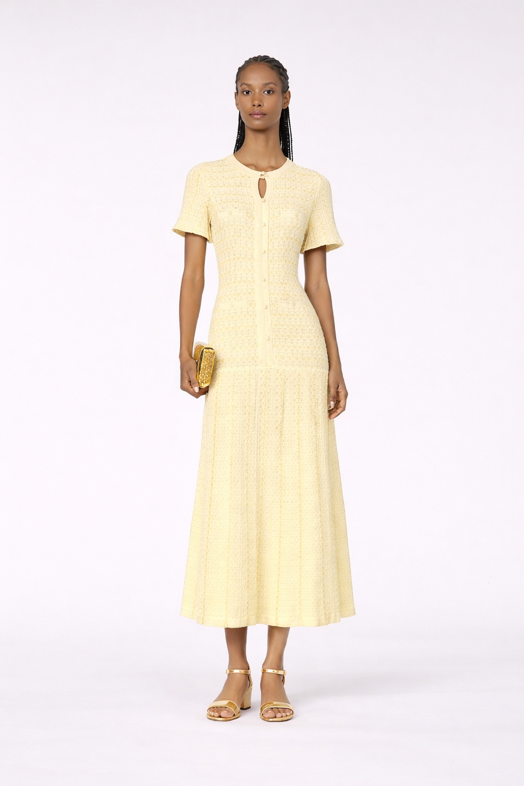Robe longue en maille strassée - Sandro
