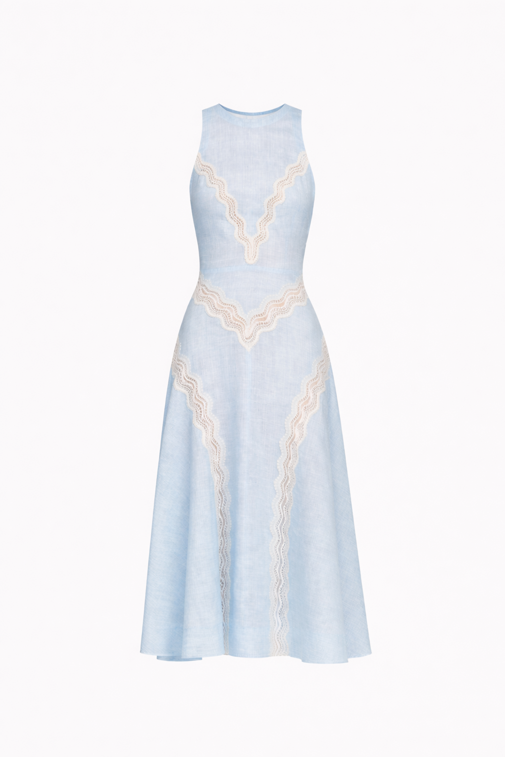 Robe longue à détails bleu pour femme - Sandro
