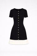 Robe courte en maille à volant - Sandro